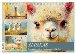Alpakas. Entzückende Paintings in duftigen Farben (Tischkalender 2025 DIN A5 quer), CALVENDO Monatskalender - Rose Hurley