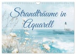 Strandträume in Aquarell (Wandkalender 2025 DIN A4 quer), CALVENDO Monatskalender - Ally Bee
