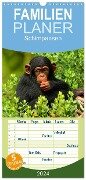 Familienplaner 2024 - Schimpansen mit 5 Spalten (Wandkalender, 21 x 45 cm) CALVENDO - Elisabeth Stanzer