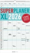 Cover-Bild zum Titel 'Superplaner XL 2026 6 Spalten - Familien-Timer 26x45 cm - Offset-Papier - mit Ferienterminen - Wand-Planer - Familienkalender - Alpha Edition' von ''