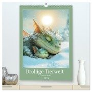 Drollige Tierwelt - Kinderkalender (hochwertiger Premium Wandkalender 2026 DIN A2 hoch), Kunstdruck in Hochglanz - Liselotte Brunner-Klaus