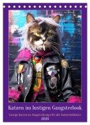 Katzen im lustigen Gangsterlook (Tischkalender 2026 DIN A5 hoch), CALVENDO Monatskalender - Peter Rübsamen