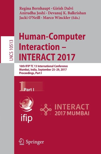 Human-Computer Interaction - INTERACT 2017 - Part I - 