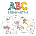 ABC-Lernkarten der Tiere, Bildkarten, Wortkarten, Flash Cards mit Groß- und Kleinbuchstaben - Lisa Wirth