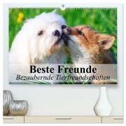 Beste Freunde - Bezaubernde Tierfreundschaften (hochwertiger Premium Wandkalender 2026 DIN A2 quer), Kunstdruck in Hochglanz - Elisabeth Stanzer