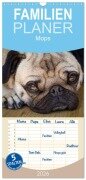 Cover-Bild zum Titel 'Familienplaner 2026 - Mops mit 5 Spalten (Wandkalender, 21 x 45 cm) CALVENDO' von 'Beate Zoellner'