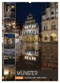 Münster - Impressionen bei Nacht (Wandkalender 2024 DIN A2 hoch), CALVENDO Monatskalender - Gregor Herzog