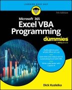 Cover-Bild zum Titel 'Microsoft 365 Excel VBA Programming For Dummies' von 'Dick Kusleika'