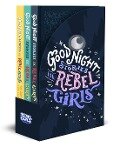 Cover-Bild zum Titel 'Good Night Stories for Rebel Girls 3-Book Gift Set' von 'Francesca Cavallo, Elena Favilli, Rebel Girls'