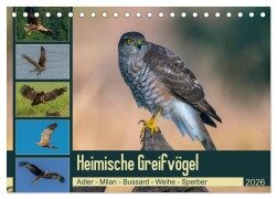 Heimische GREIFVÖGEL Adler Milan Bussard Weihe Sperber (Tischkalender 2026 DIN A5 quer), CALVENDO Monatskalender - Arne Wünsche