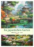 Im japanischen Garten. Zauberhafte Illustrationen (Wandkalender 2025 DIN A2 hoch), CALVENDO Monatskalender - Rose Hurley
