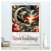 Tierische Mondlichtmagie (hochwertiger Premium Wandkalender 2026 DIN A2 hoch), Kunstdruck in Hochglanz - Dusanka Djeric