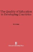 The Quality of Education in Developing Countries - C. E. Beeby