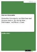 Cover-Bild zum Titel 'Nietzsches Konzept des Apollinischen und Dionysischen in "Der kleine Herr Friedemann" von Thomas Mann' von 'Andreas Schumacher'