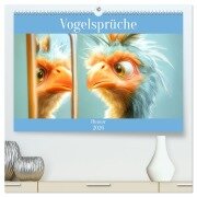 Vogelsprüche - Humor (hochwertiger Premium Wandkalender 2026 DIN A2 quer), Kunstdruck in Hochglanz - Liselotte Brunner-Klaus