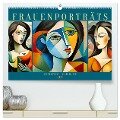 Frauenporträts, kubistisch und bunt (hochwertiger Premium Wandkalender 2025 DIN A2 quer), Kunstdruck in Hochglanz - Sabine Löwer