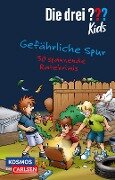 Cover-Bild zum Titel 'Die drei ??? Kids: Gefährliche Spur. 30 spannende Ratekrimis!' von 'Ulf Blanck, Boris Pfeiffer'
