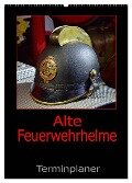 Alte Feuerwehrhelme - Terminplaner (Wandkalender 2025 DIN A2 hoch), CALVENDO Monatskalender - Ingo Laue