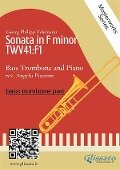 (trombone part) Sonata in F minor - Bass Trombone and Piano - Angelo Piazzini, Georg Philipp Telemann