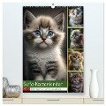 Süße Katzenkinder (hochwertiger Premium Wandkalender 2025 DIN A2 hoch), Kunstdruck in Hochglanz - Steffen Gierok-Latniak