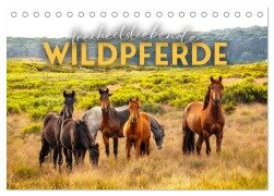 Freiheitsliebende Wildpferde (Tischkalender 2026 DIN A5 quer), CALVENDO Monatskalender - Happy Monkey