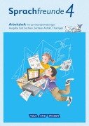 Cover-Bild zum Titel 'Sprachfreunde 4. Schuljahr - Ausgabe Süd (Sachsen, Sachsen-Anhalt, Thüringen) - Arbeitsheft in Schulausgangsschrift' von 'Katrin Junghänel, Susanne Kelch, Andrea Knöfler'