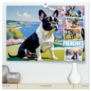 Frenchies (hochwertiger Premium Wandkalender 2026 DIN A2 quer), Kunstdruck in Hochglanz - Steffani Lehmann