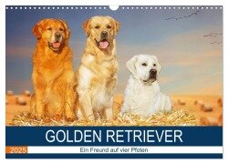 Golden Retriever - Ein Freund auf vier Pfoten (Wandkalender 2025 DIN A3 quer), CALVENDO Monatskalender - Sigrid Starick