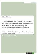 Cover-Bild zum Titel '"Unterwerfung" von Michel Houellebecq. Ein Monolog mit Edgar Selge. Anmerkungen zum Werk in der Inszenierung am Deutschen Schauspielhaus Hamburg' von 'Michael Pleister'