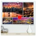 Metropolen - Nacht Skylines (hochwertiger Premium Wandkalender 2024 DIN A2 quer), Kunstdruck in Hochglanz - Peter Roder