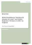 Cover-Bild zum Titel 'Michel Houellebecqs "Extension du domaine de la lutte" und Frédéric Beigbeders "99 francs (14,99EUR)" im Vergleich' von 'Miriam Pirolo'