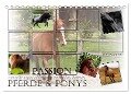 Passion - Pferde und Ponys (Tischkalender 2024 DIN A5 quer), CALVENDO Monatskalender - Kerstin Grüttner