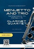 Cover-Bild zum Titel 'Clarinet Quartet "Menuetto and Trio" score & parts' von 'a cura di Francesco Leone, Amadeus Wolfgang Mozart, Glissato Series Clarinet Quartet'