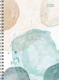 Ladytimer Ringbuch Watercolor 2025 - Taschen-Kalender A5 (15x21 cm) - Schüler-Kalender - Weekly - Ringbindung - 128 Seiten - Alpha Edition - 