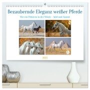 Bezaubernde Eleganz weißer Pferde (hochwertiger Premium Wandkalender 2025 DIN A2 quer), Kunstdruck in Hochglanz - Kerstin Waurick