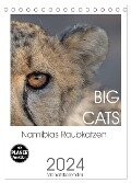 BIG CATS - Namibias Raubkatzen (Tischkalender 2024 DIN A5 hoch), CALVENDO Monatskalender - Irma van der Wiel