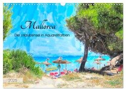 Mallorca - Die Urlaubsinsel in Aquarellfarben (Wandkalender 2025 DIN A3 quer), CALVENDO Monatskalender - Anja Frost