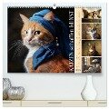 Katzen schaffen Kunst (hochwertiger Premium Wandkalender 2025 DIN A2 quer), Kunstdruck in Hochglanz - Sabine Löwer