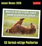 Cover-Bild zum Titel 'Animal Memes Postkartenkalender 2026 - 53 tierisch witzige Postkarten' von 'Florent Gallet'