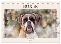 Boxer Photo&Kunst (Tischkalender 2026 DIN A5 quer), CALVENDO Monatskalender - Kerstin Mielke
