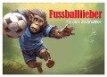 Fußballfieber bei den Babyaffen (Wandkalender 2024 DIN A2 quer), CALVENDO Monatskalender - Liselotte Brunner-Klaus