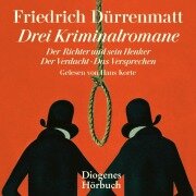 Cover-Bild zum Titel 'Drei Kriminalromane' von 'Friedrich Dürrenmatt'