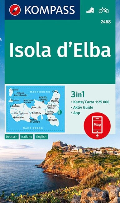 KOMPASS Wanderkarte 2468 Isola d' Elba - 