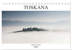 Toskana - Inseln im Nebel (Tischkalender 2025 DIN A5 quer), CALVENDO Monatskalender - Peter Schürholz