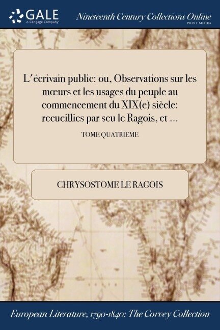 L'écrivain public - Chrysostome Le Ragois