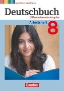 Cover-Bild zum Titel 'Deutschbuch 8. Schuljahr. Arbeitsheft mit Lösungen. Differenzierende Ausgabe Nordrhein-Westfalen' von 'Friedrich Dick, Agnes Fulde, Marianna Lichtenstein, Toka-Lena Rusnok'