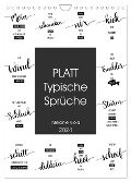 PLATT Typische Sprüche (Wandkalender 2024 DIN A4 hoch), CALVENDO Monatskalender - Melanie Viola