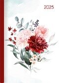 Lady Journal Roses 2025 - Rose - Taschenkalender A6 (10,7x15,2 cm) - Weekly - 192 Seiten - Notiz-Buch - Termin-Planer - Alpha Edition - 