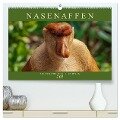 Nasenaffen von Borneo (hochwertiger Premium Wandkalender 2025 DIN A2 quer), Kunstdruck in Hochglanz - Arne Wünsche