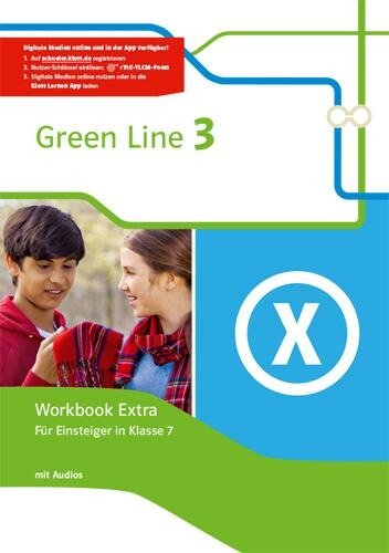 Green Line 3. Workbook Extra mit Audio-CDs für Einsteiger in Klasse 7 - 